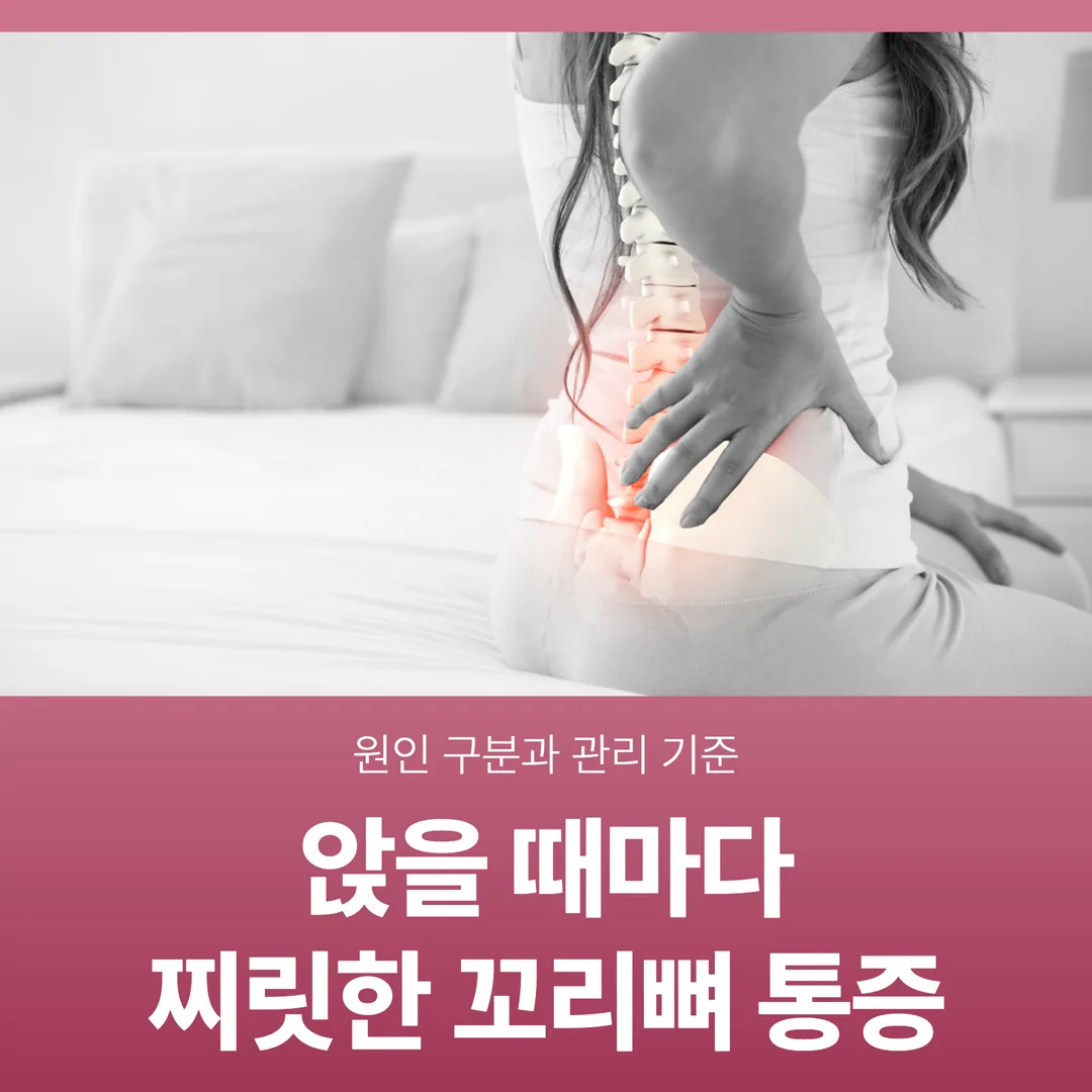 앉을 때마다 찌릿한 꼬리뼈 통증, 원인 구분과 관리 기준
